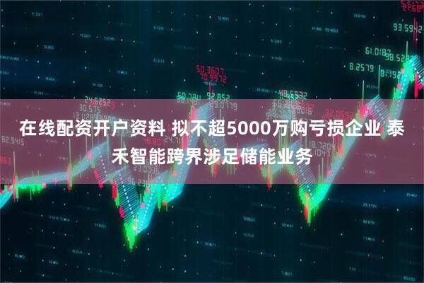 在线配资开户资料 拟不超5000万购亏损企业 泰禾智能跨界涉足储能业务